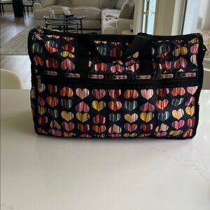 Colorful Heart Patterned le sport sac Women's travel bag